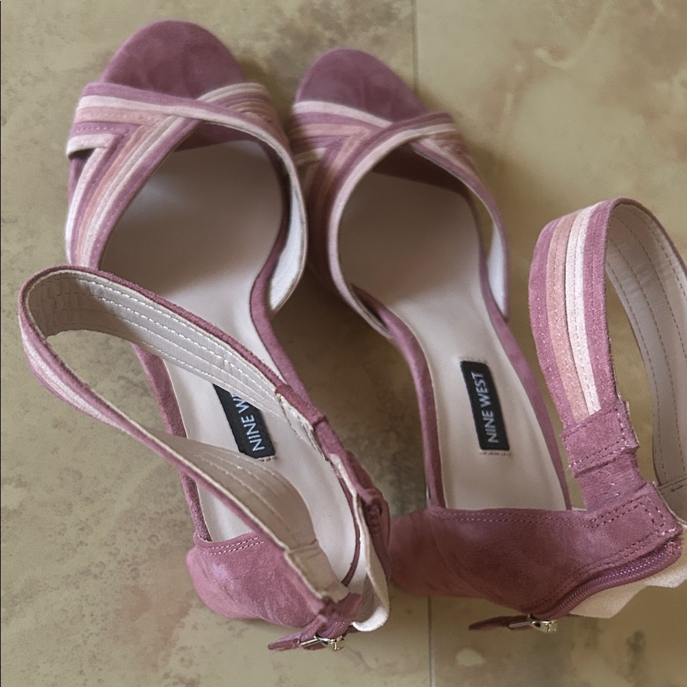 Nine West Mauve Strappy Heels